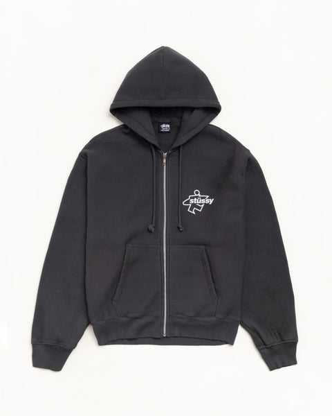 Stussy - Surf Size Zip Hoodie Faded Black