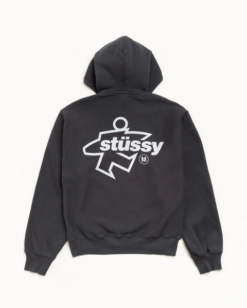 Stussy - Surf Size Zip Hoodie Faded Black