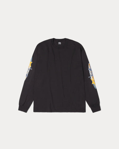 Stussy - Two Star Long Sleeve T-Shirt Black