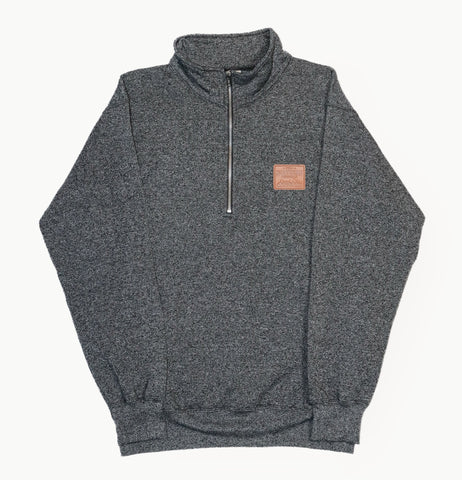 PTBO - 1/4 Zip Sweater w Leather Patch