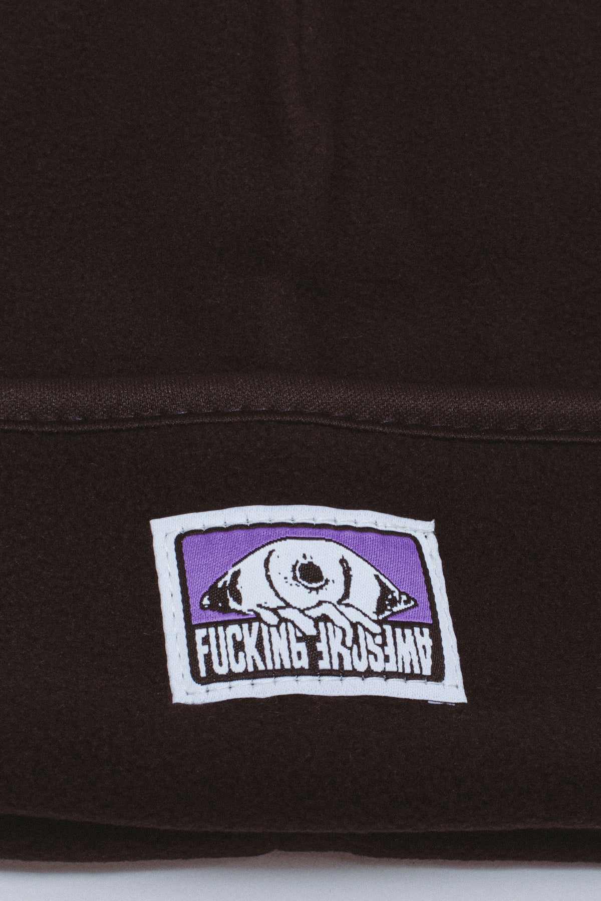 Fucking Awesome - Micro Fleece Eye Patch Beanie Black-2