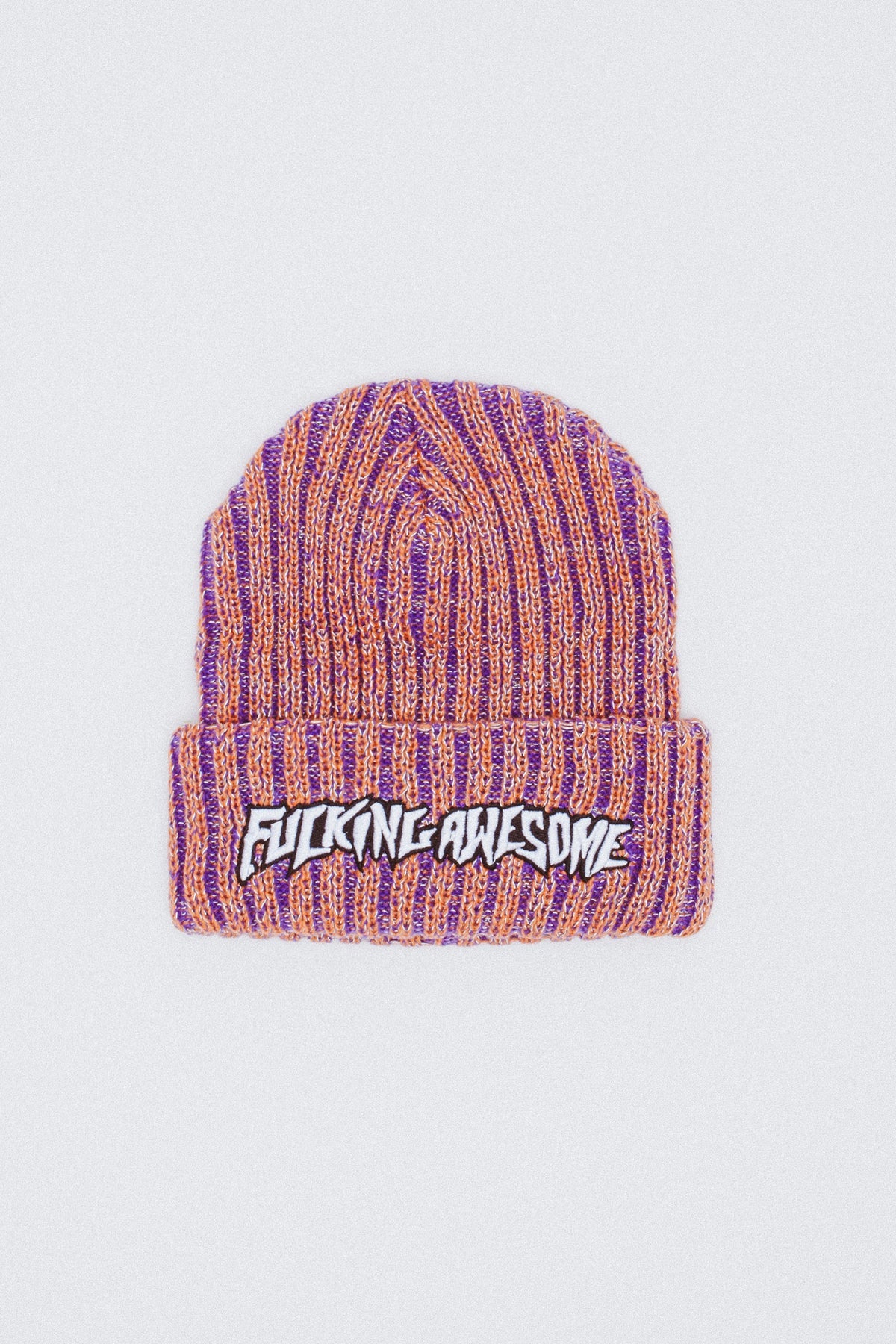 Fucking Awesome - Reflective Stripe Beanie Orange/Purple-1