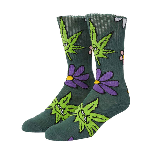 HUF - Green Buddy Blossom Sock