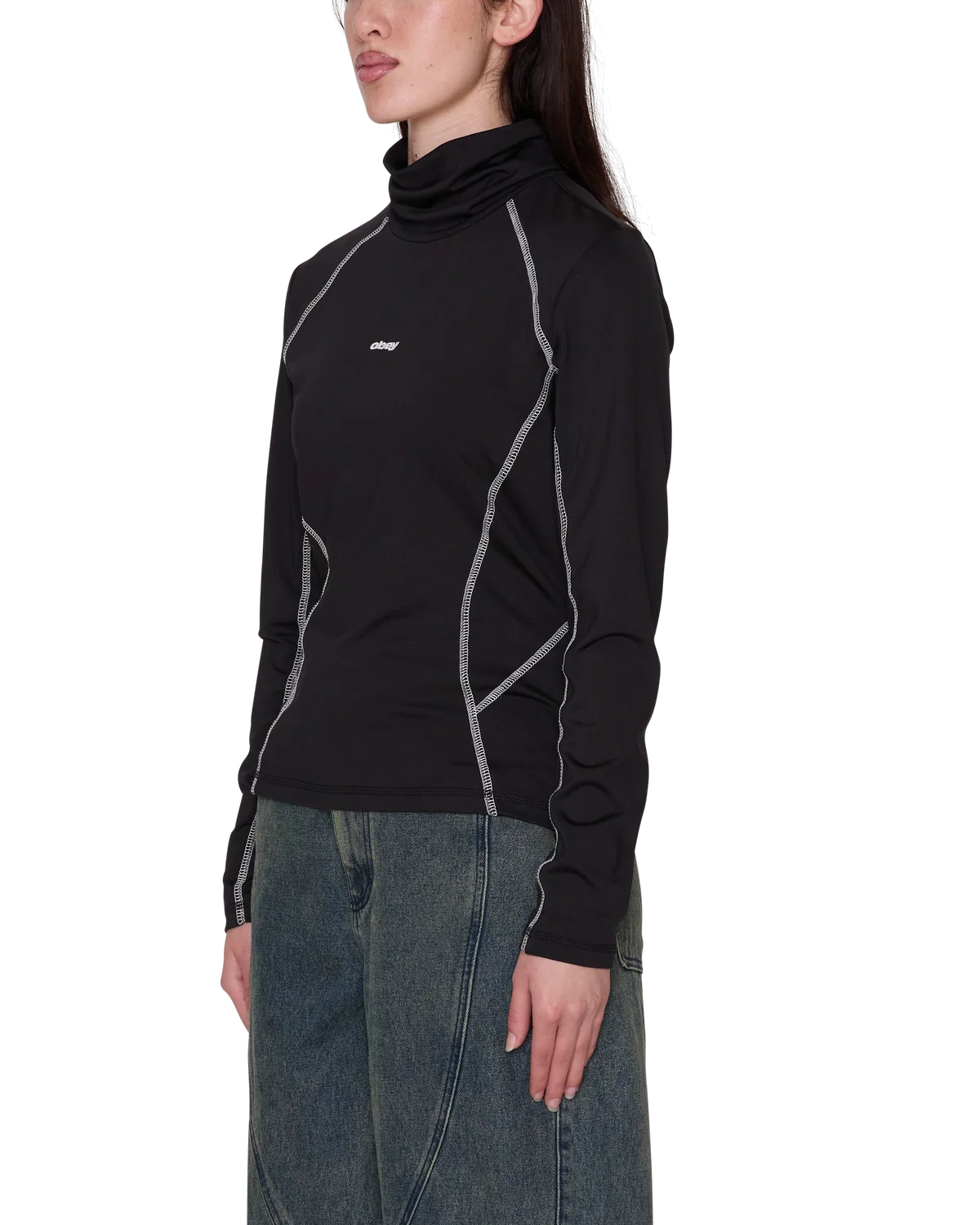 Obey - W Nalia Long Sleeve Turtle Neck Black