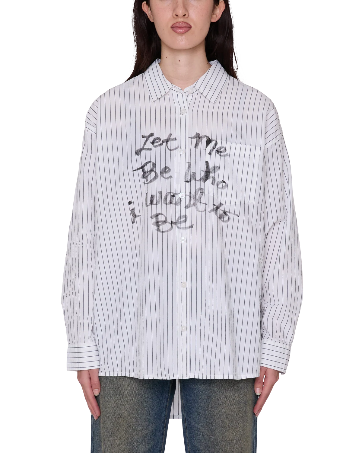 Obey - W Carlotta Stripe Shirt White-1