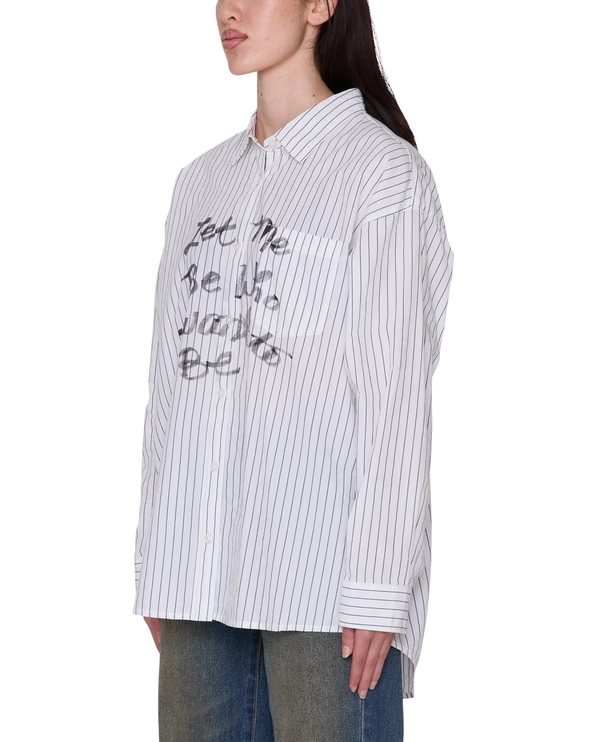 Obey - W Carlotta Stripe Shirt White-2