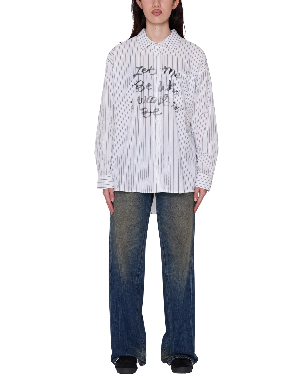 Obey - W Carlotta Stripe Shirt White-4