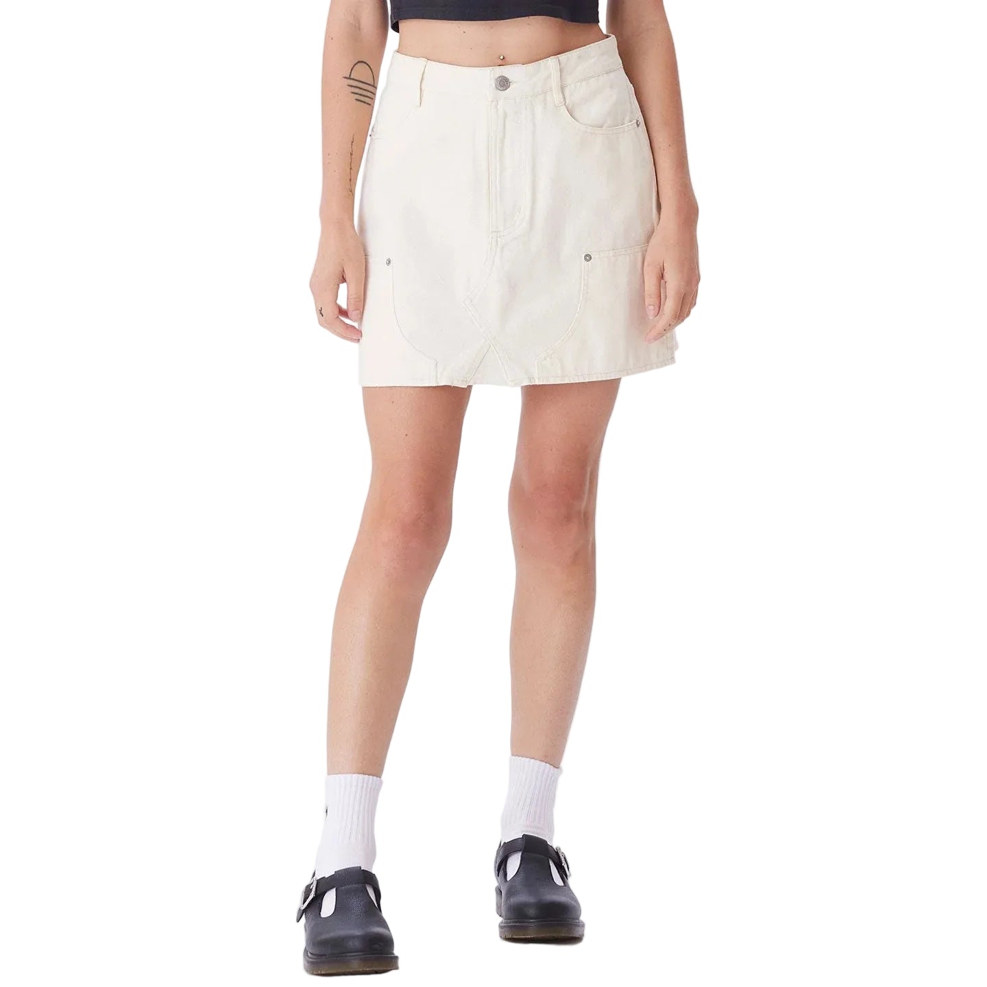 Obey - W Bibi Carpenter Skirt White