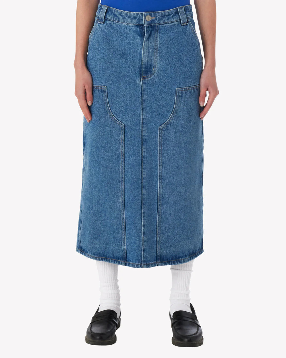 Obey - W Painters Midi Skirt Light Indigo