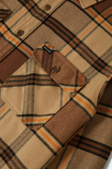 Brixton - Bowery Flannel ~ Brown