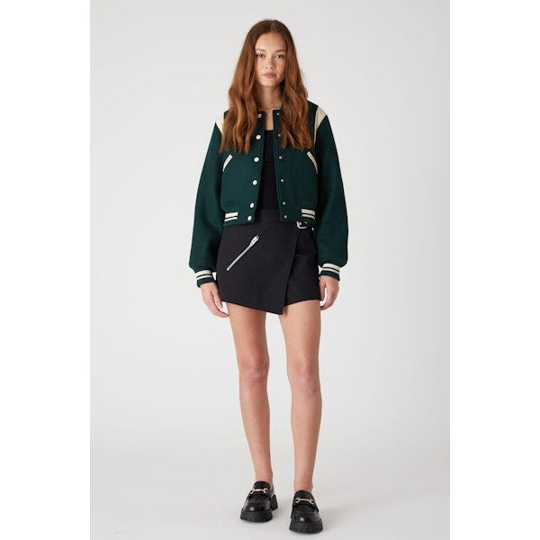 BlancNYC - Game Plan Varsity Jacket Green