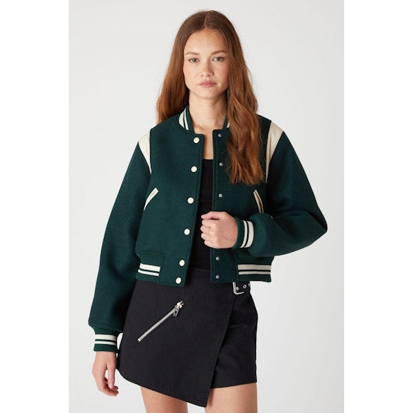 BlancNYC - Game Plan Varsity Jacket Green