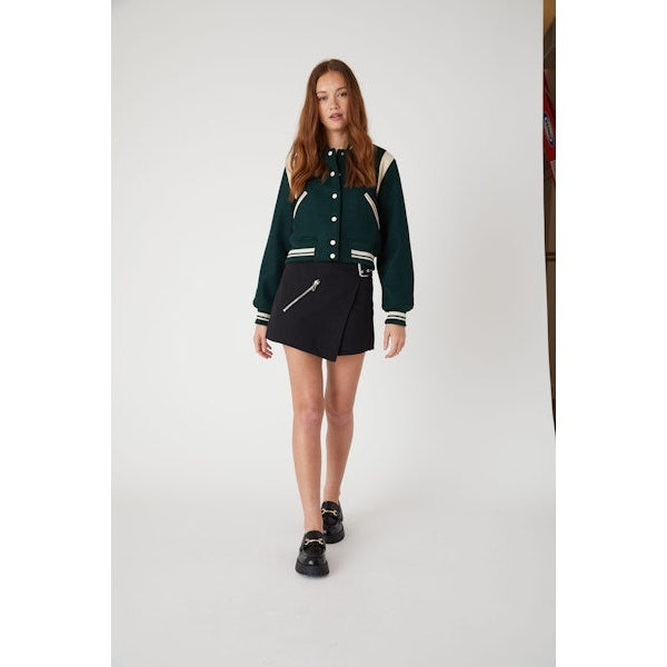 BlancNYC - Game Plan Varsity Jacket Green