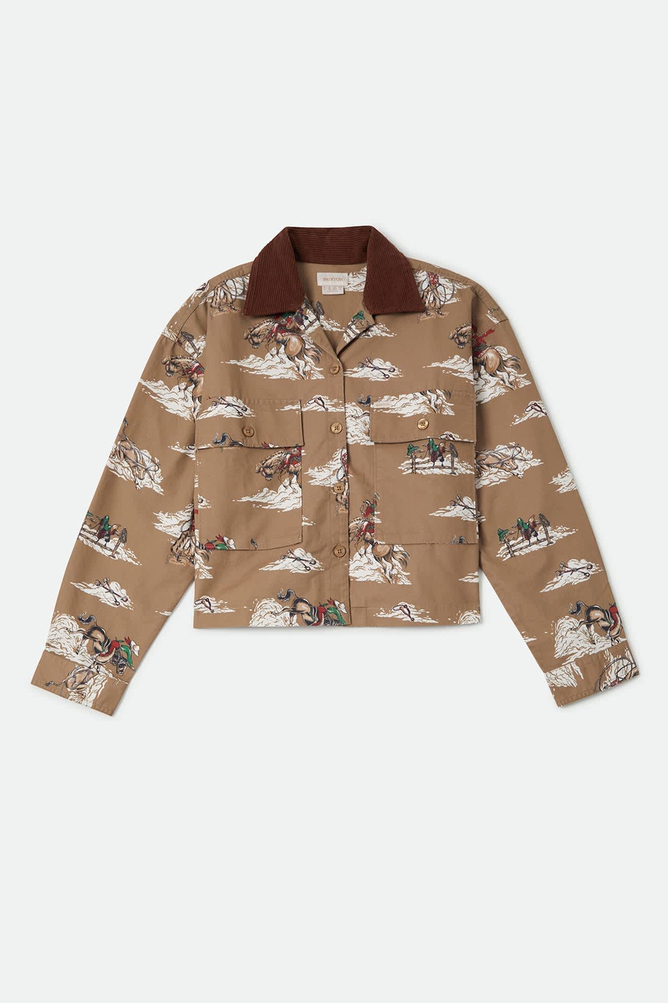 Brixton - W Utopia Overshirt Mid Century Cowboy Print-1