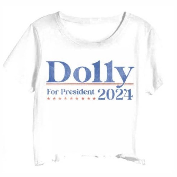 Dolly For President Cropped Tee