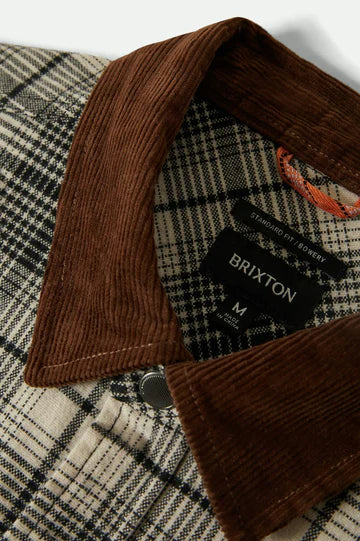 Brixton - Builders Performance Flannel ~ White
