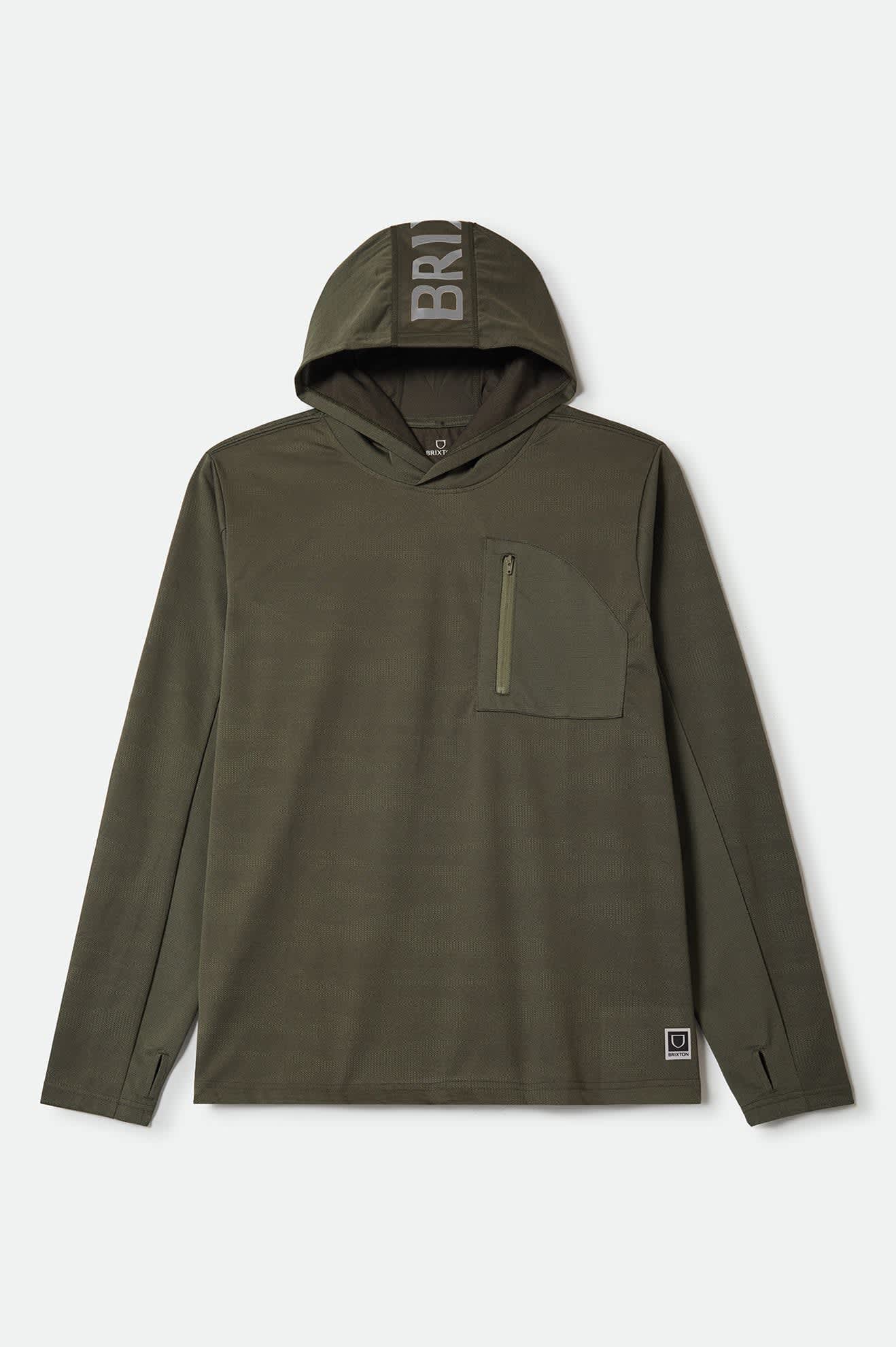 Brixton - Journey Sun Hoodie Olive Tiger Camo