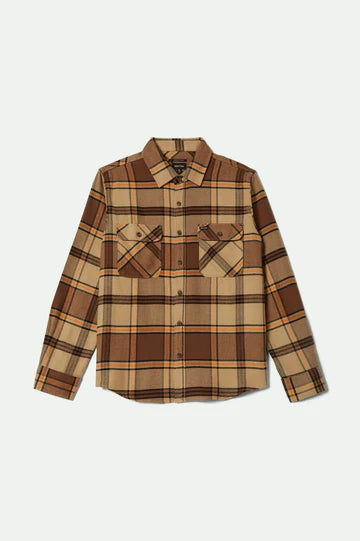 Brixton - Bowery Flannel ~ Brown