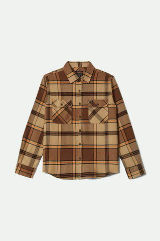 Brixton - Bowery Flannel ~ Brown