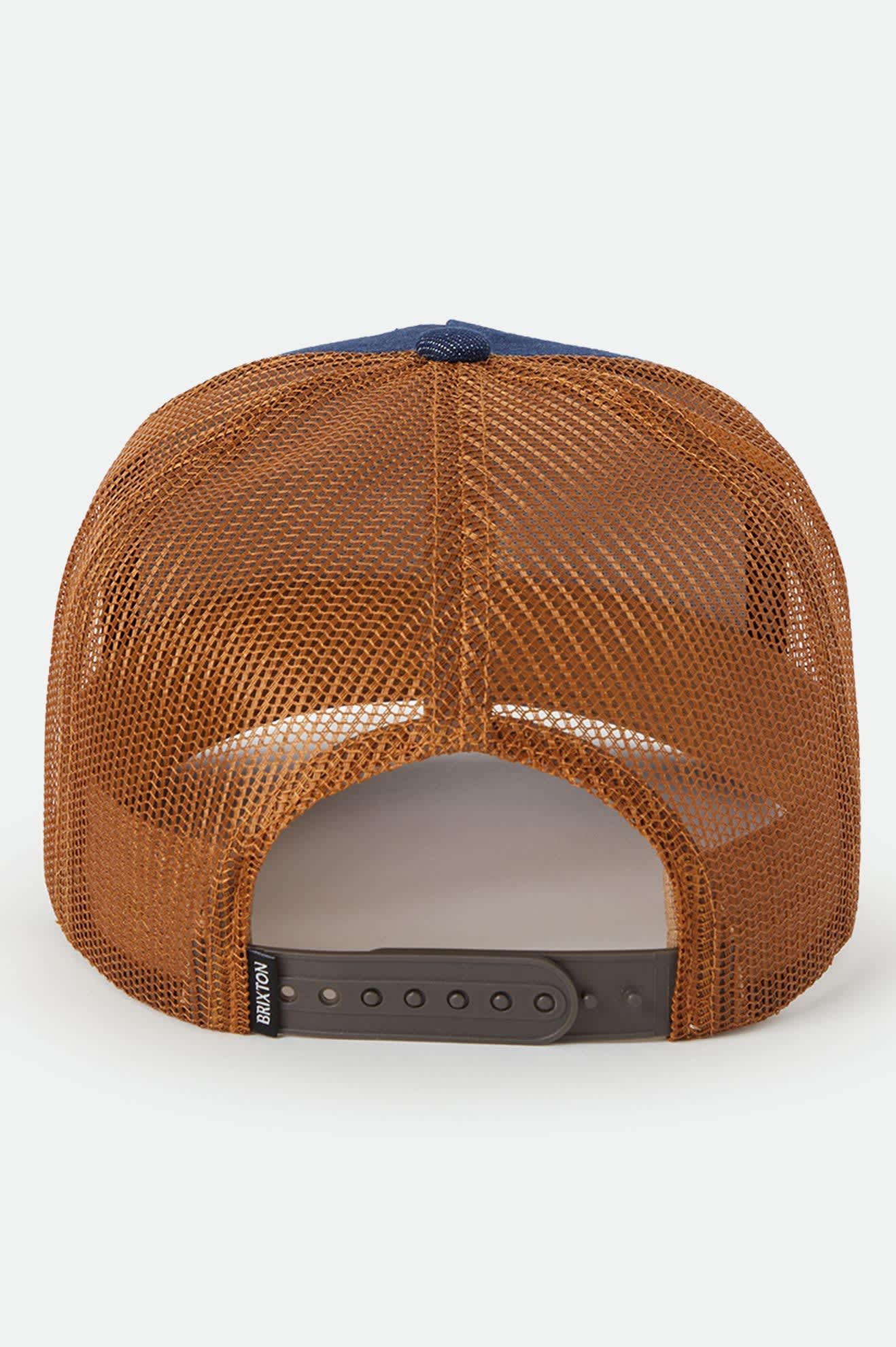 Brixton - Reeves Trucker Hat Washed Denim/Caramel-3