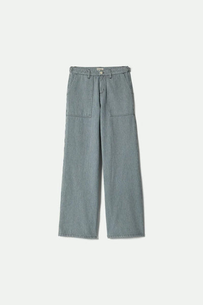 Brixton -  W Jane Utility Wide Leg Pant Off White/Mood Indigo