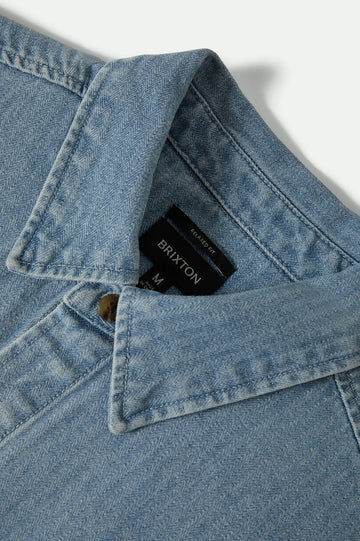Brixton - Herringbone Relaxed Overshirt ~ Denim