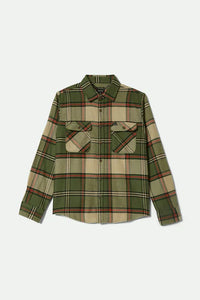 Brixton - Bowery Flannel ~ Green