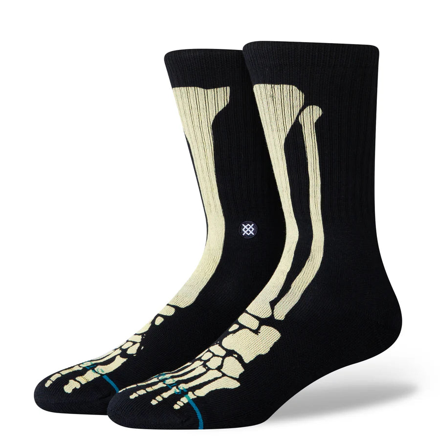 Stance - Bones 3 Crew Socks Black