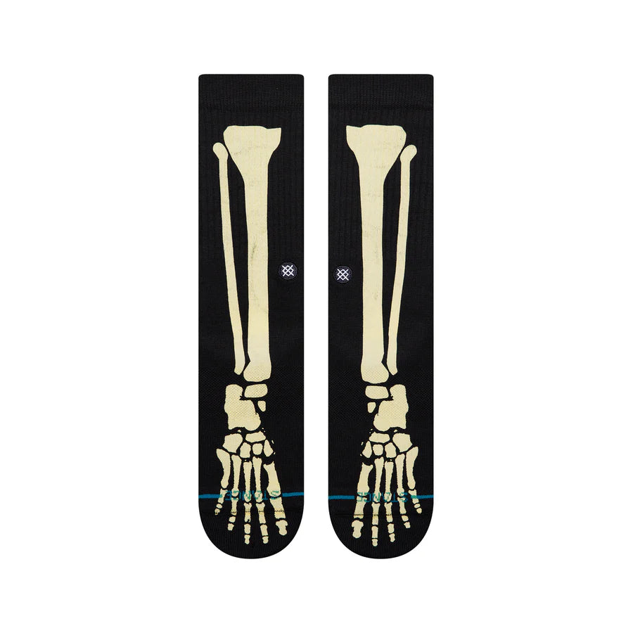 Stance - Bones 3 Crew Socks Black