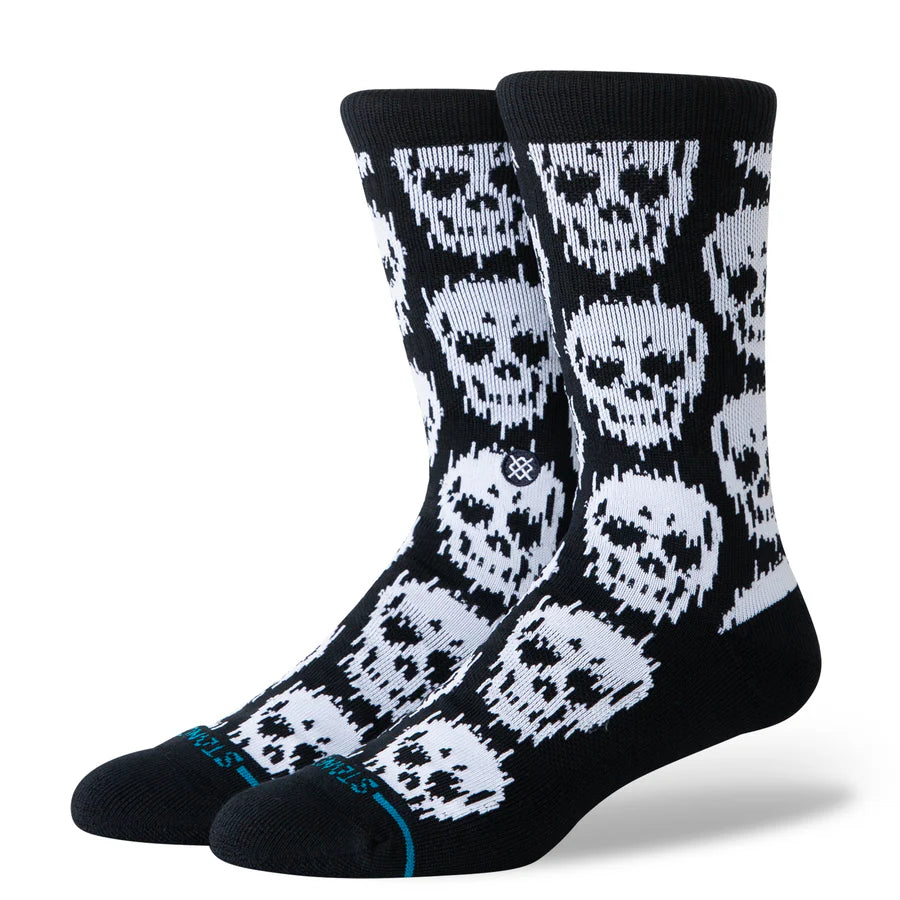 Stance - Static Skull Crew Socks Black