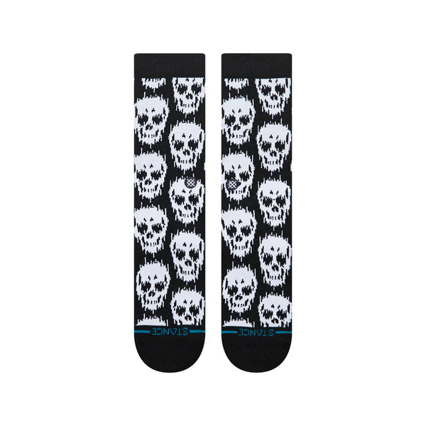 Stance - Static Skull Crew Socks Black