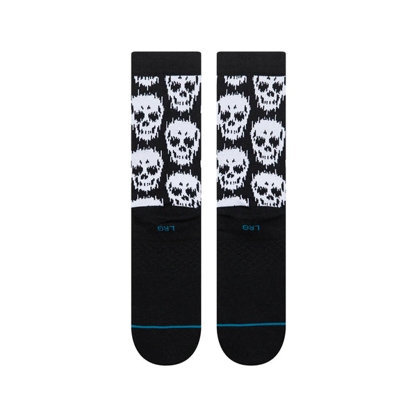 Stance - Static Skull Crew Socks Black