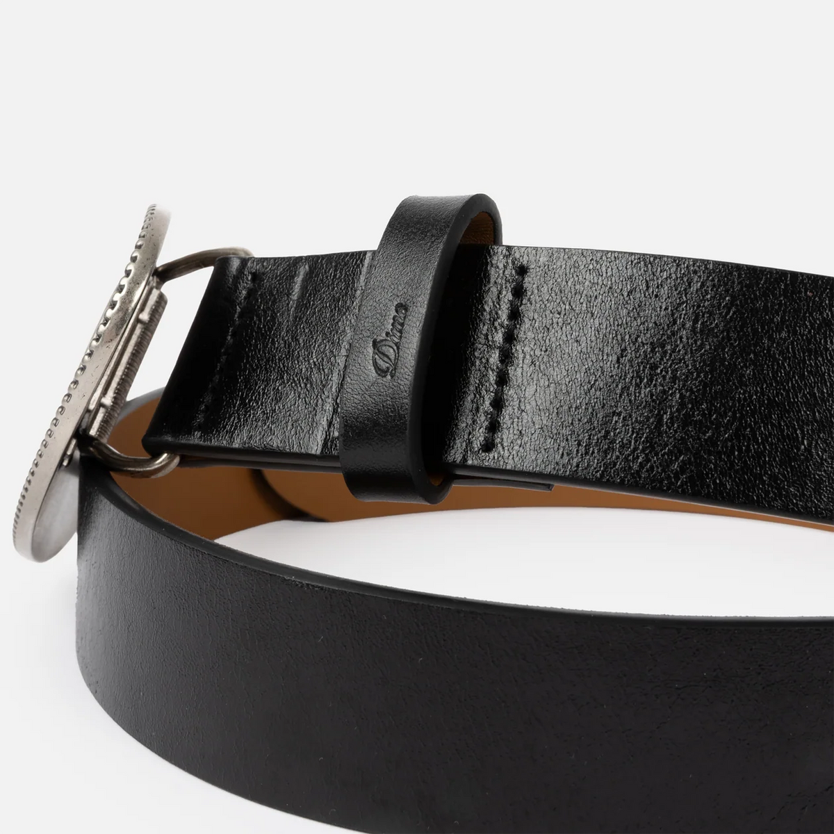 Dime - Skull Leather Belt Black