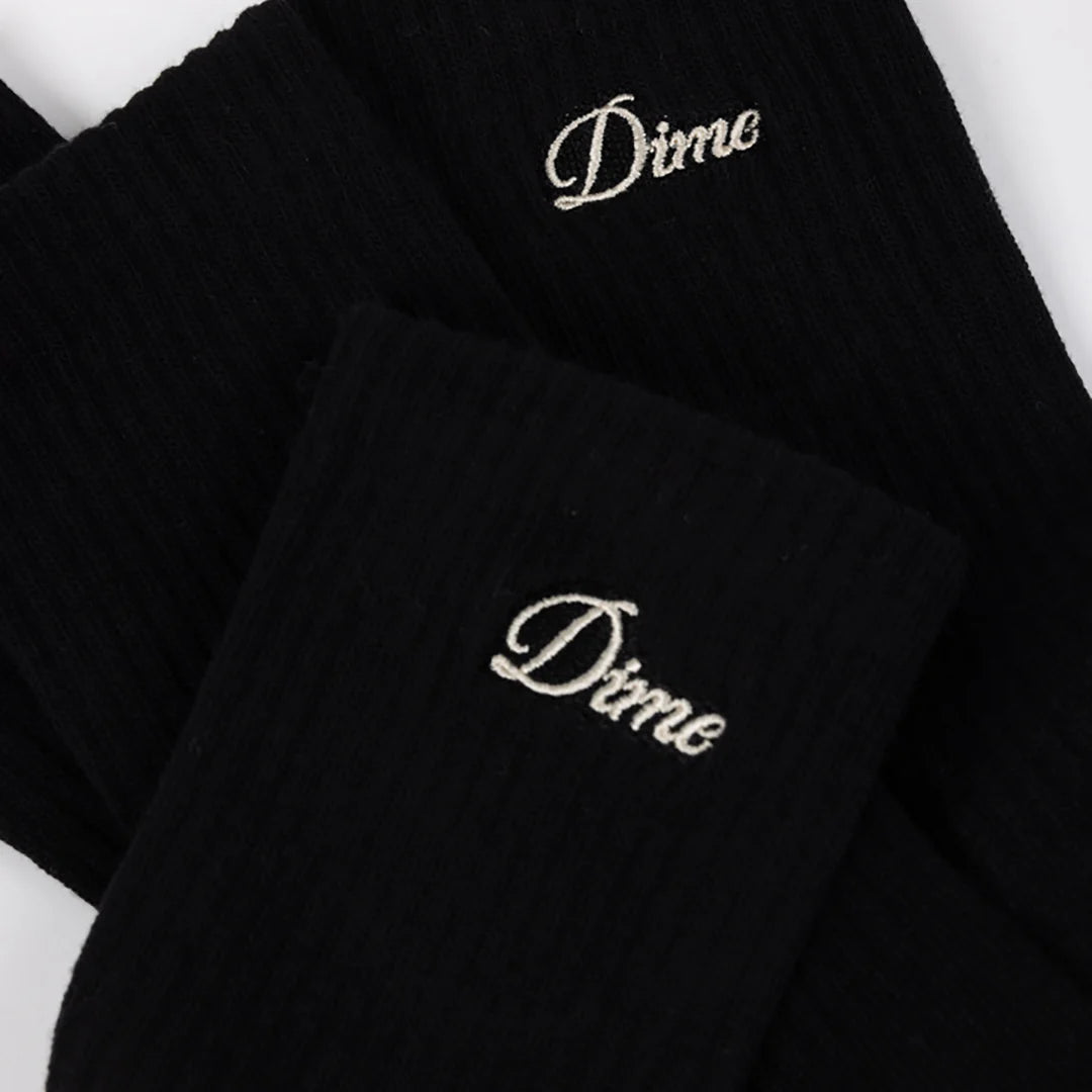 Dime - Two Pack Crew Socks Black