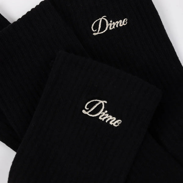Dime - Two Pack Crew Socks Black