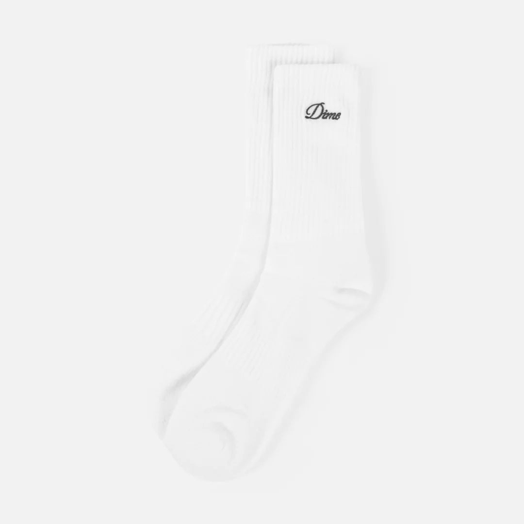 Dime - Two Pack Crew Socks White
