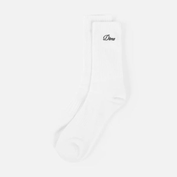 Dime - Two Pack Crew Socks White