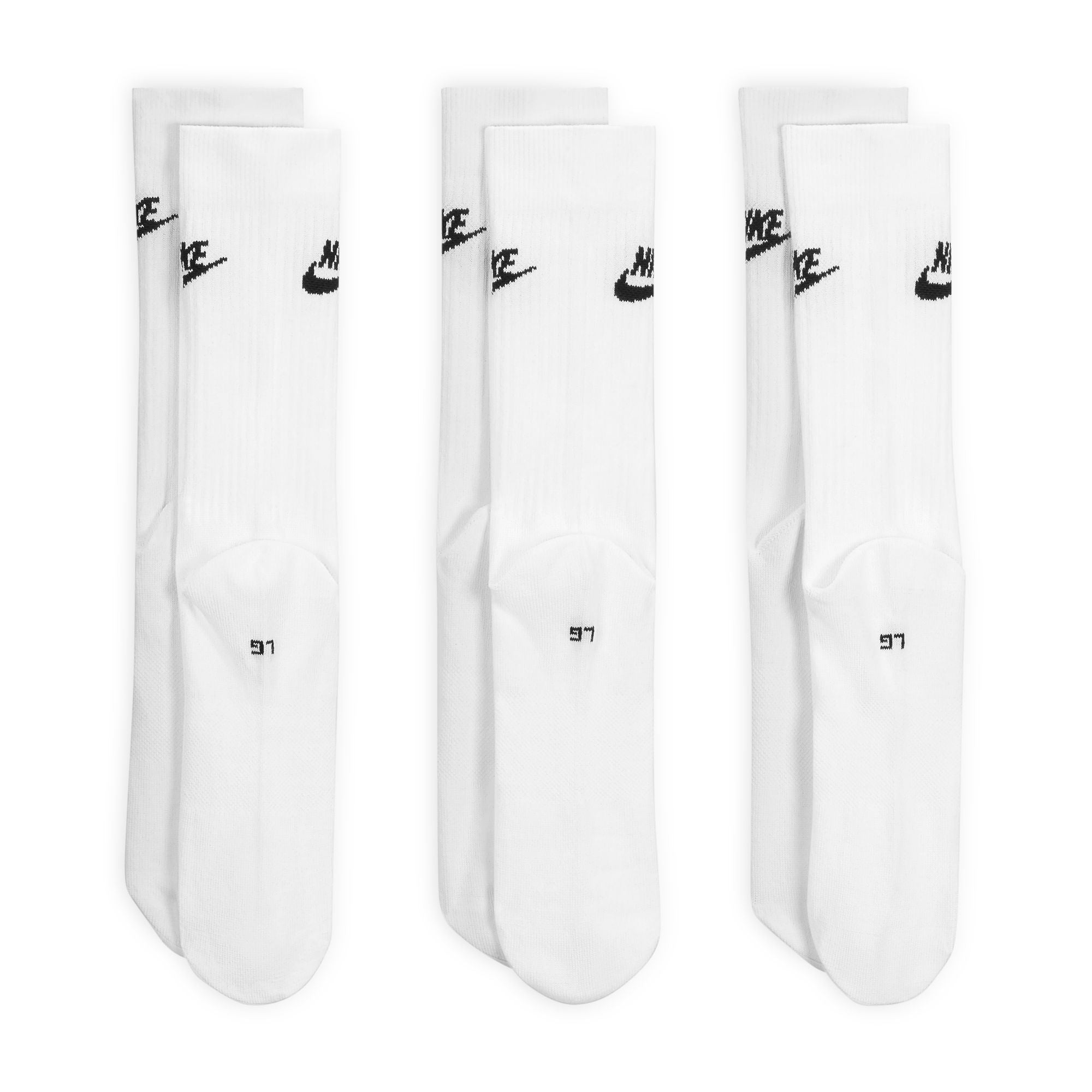Nike - Sportswear Everyday Crew Socks (3 Pairs) White