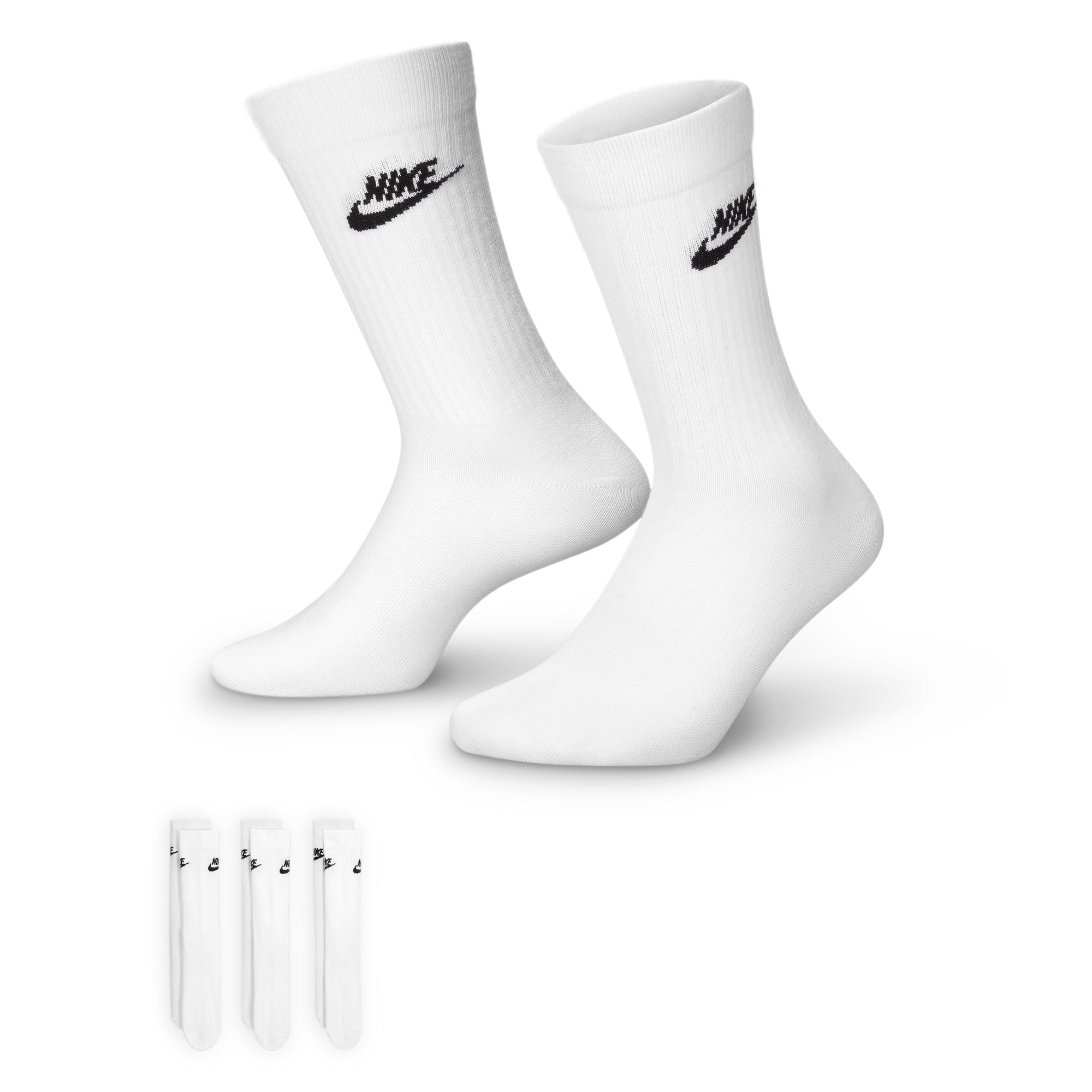 Nike - Sportswear Everyday Crew Socks (3 Pairs) White