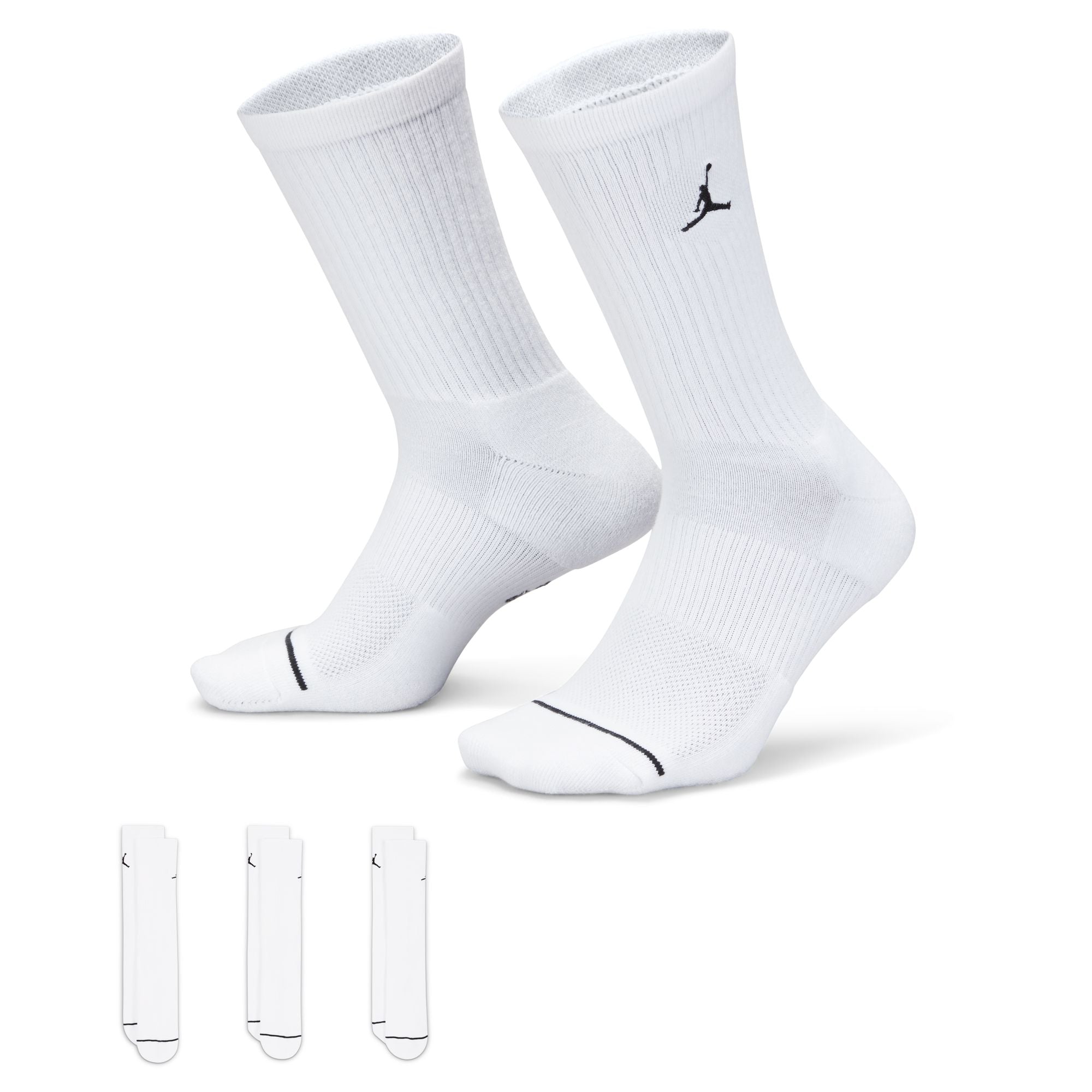 Nike - Jordan Crew Socks (3 Pairs) White