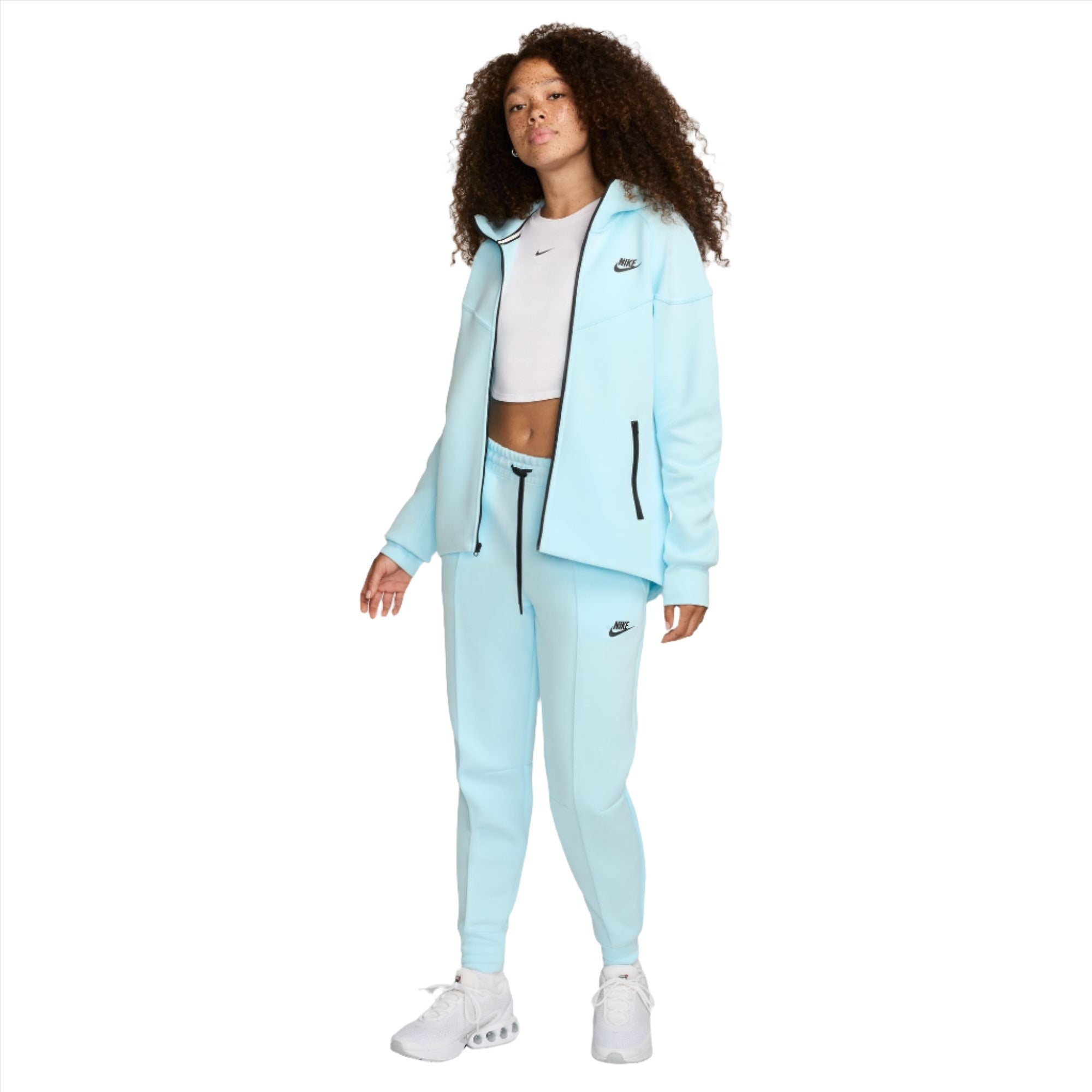 Blue nike fleece tracksuit best sale