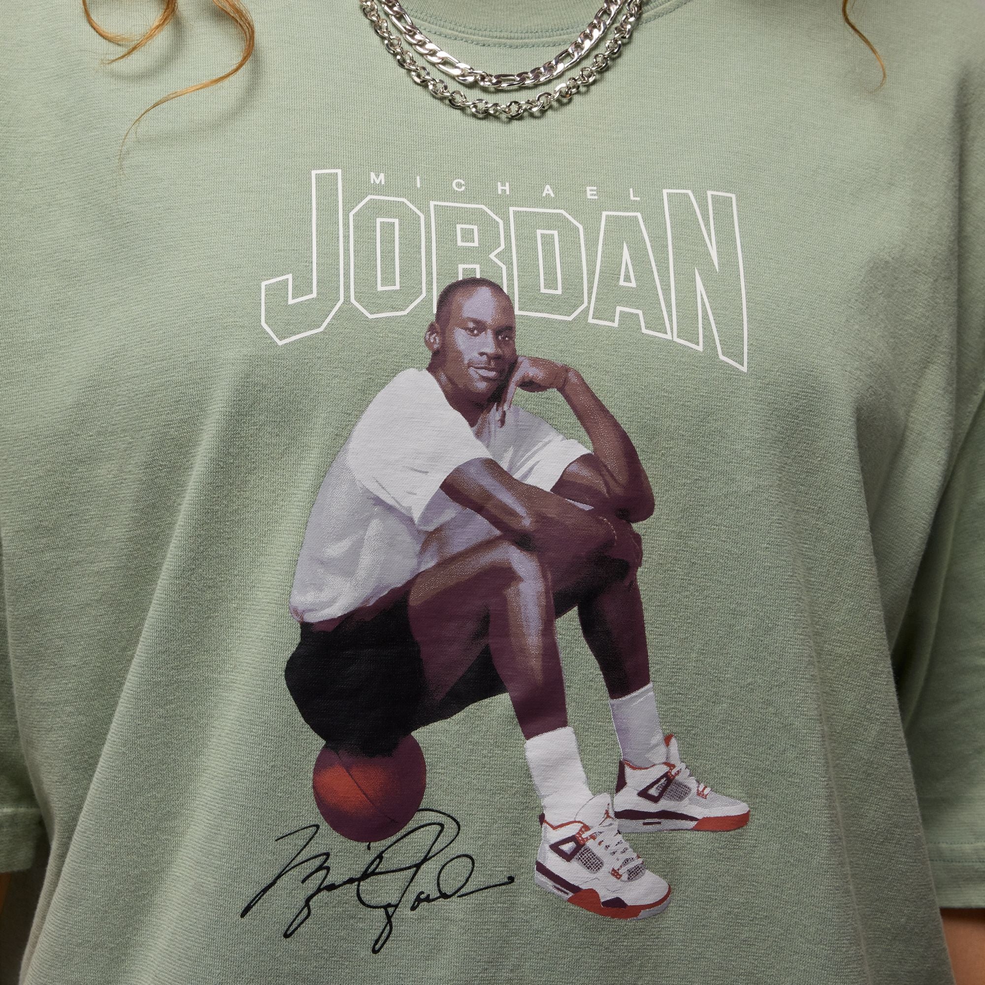 Nike - W Jordan Oversized Graphic T-Shirt Green
