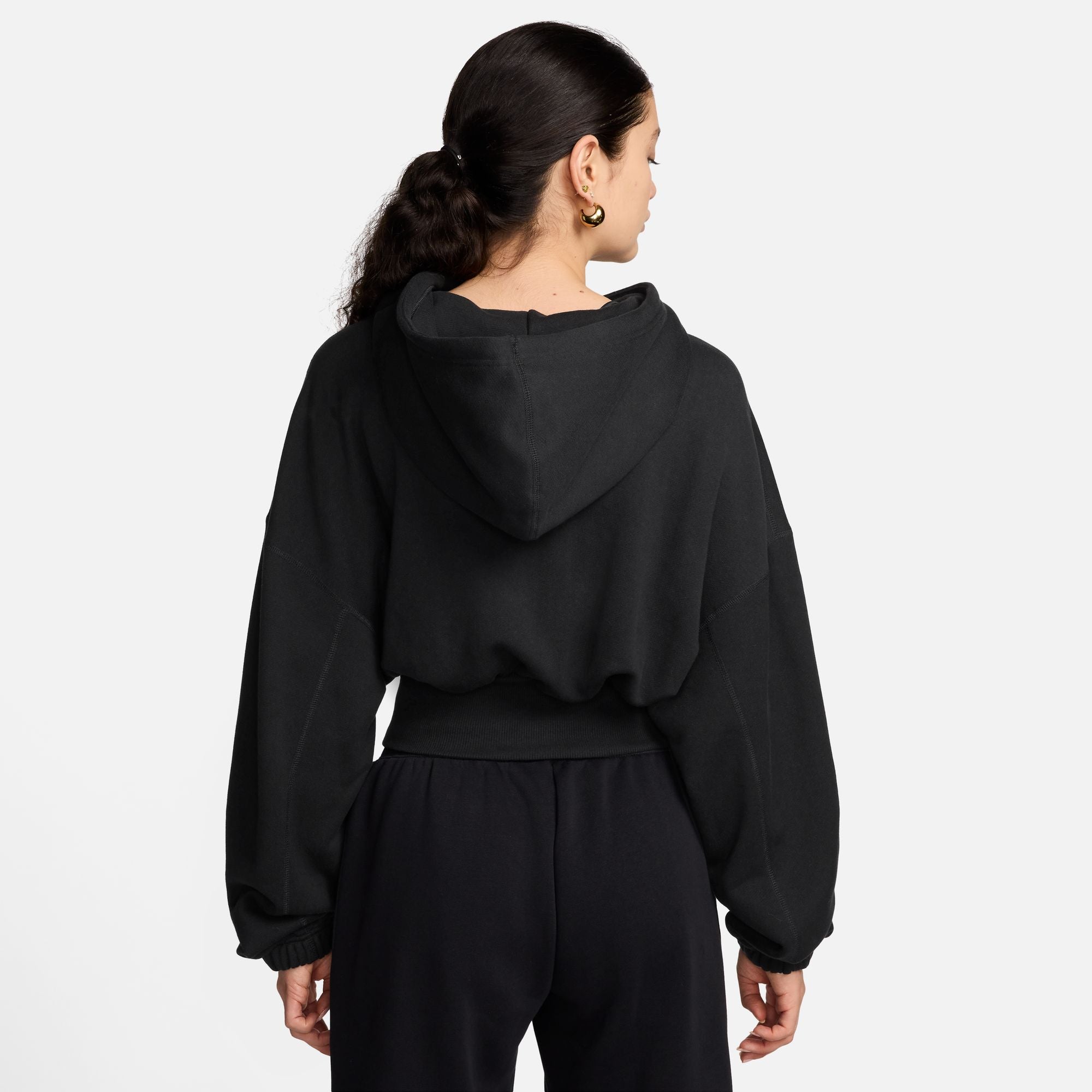 Nike W Oversized Cropped Hoodie Black FLAVOUR 99