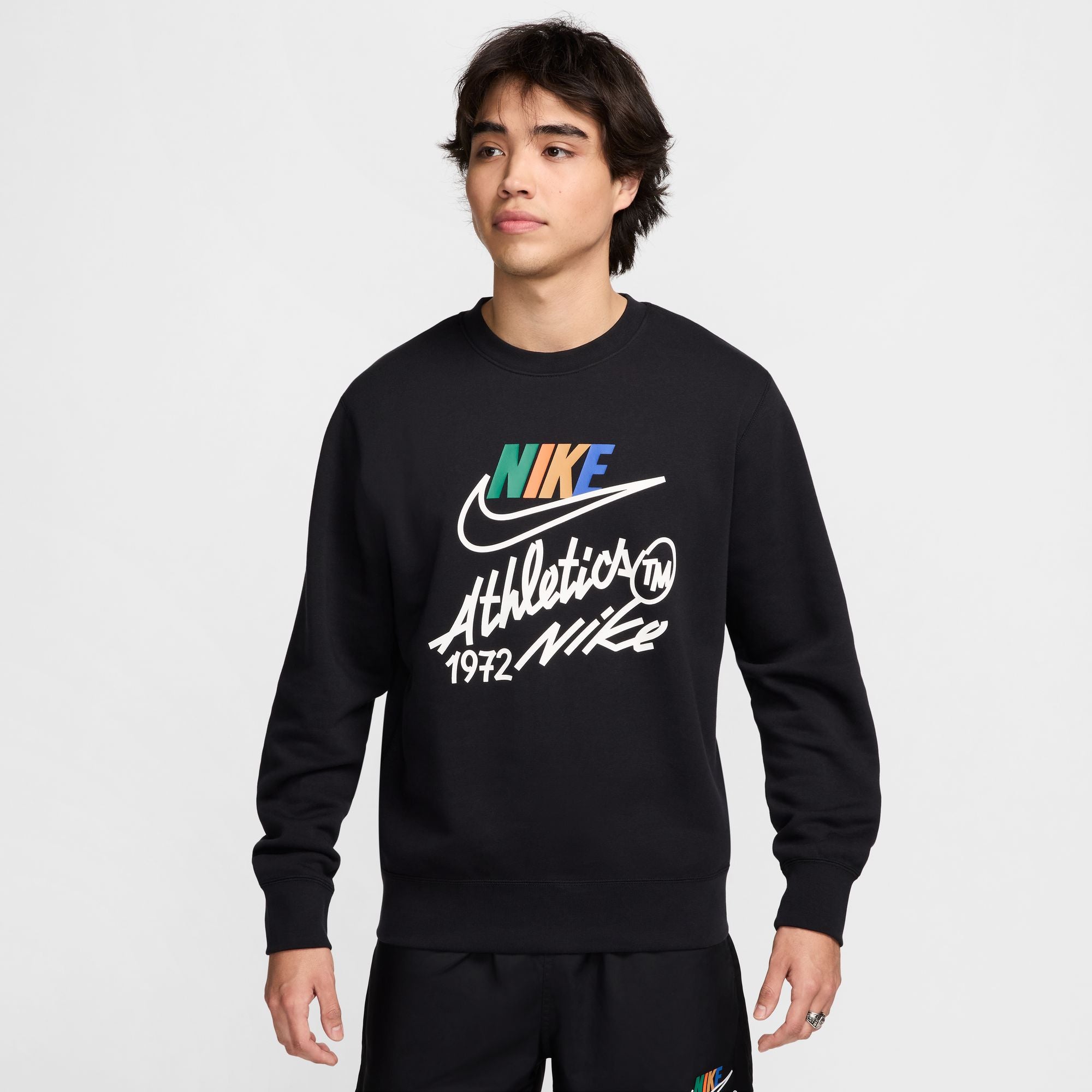 Nike cotton fleece crew best sale