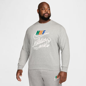 Nike club fleece crew white hotsell