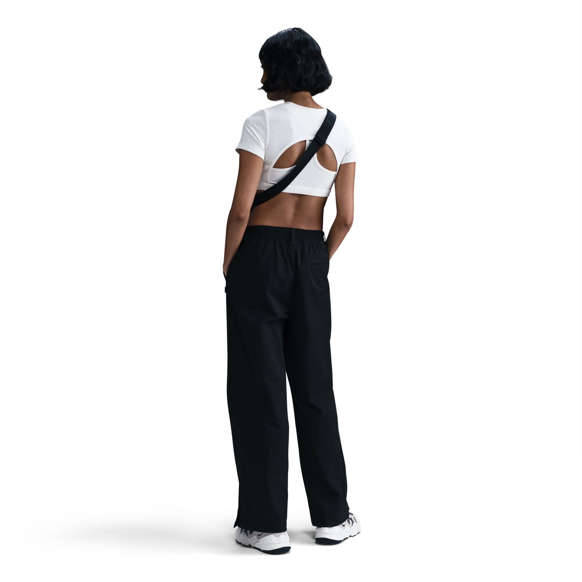 Nike - Sportswear Mid-Rise Twill Trousers Black