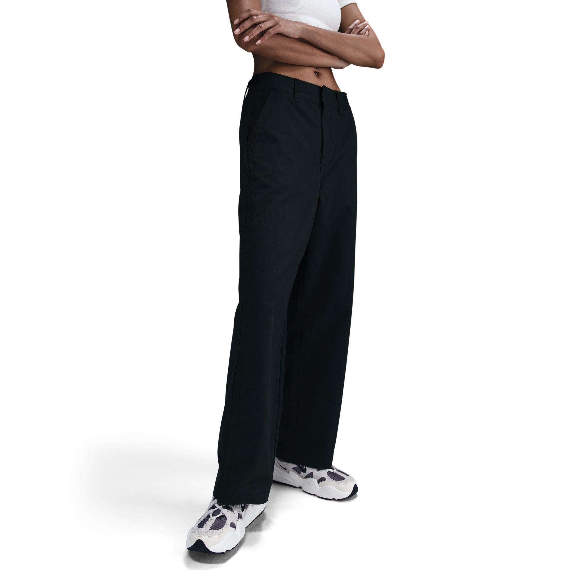 Nike - Sportswear Mid-Rise Twill Trousers Black