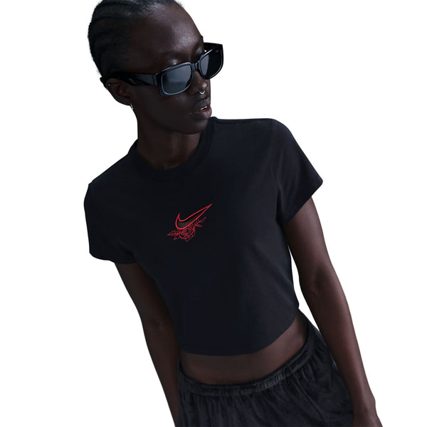 Nike - W Chill Knit Slim Cropped Tee ~ Black