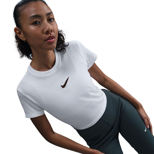 Nike - W Chill Knit Slim Cropped Tee ~ White