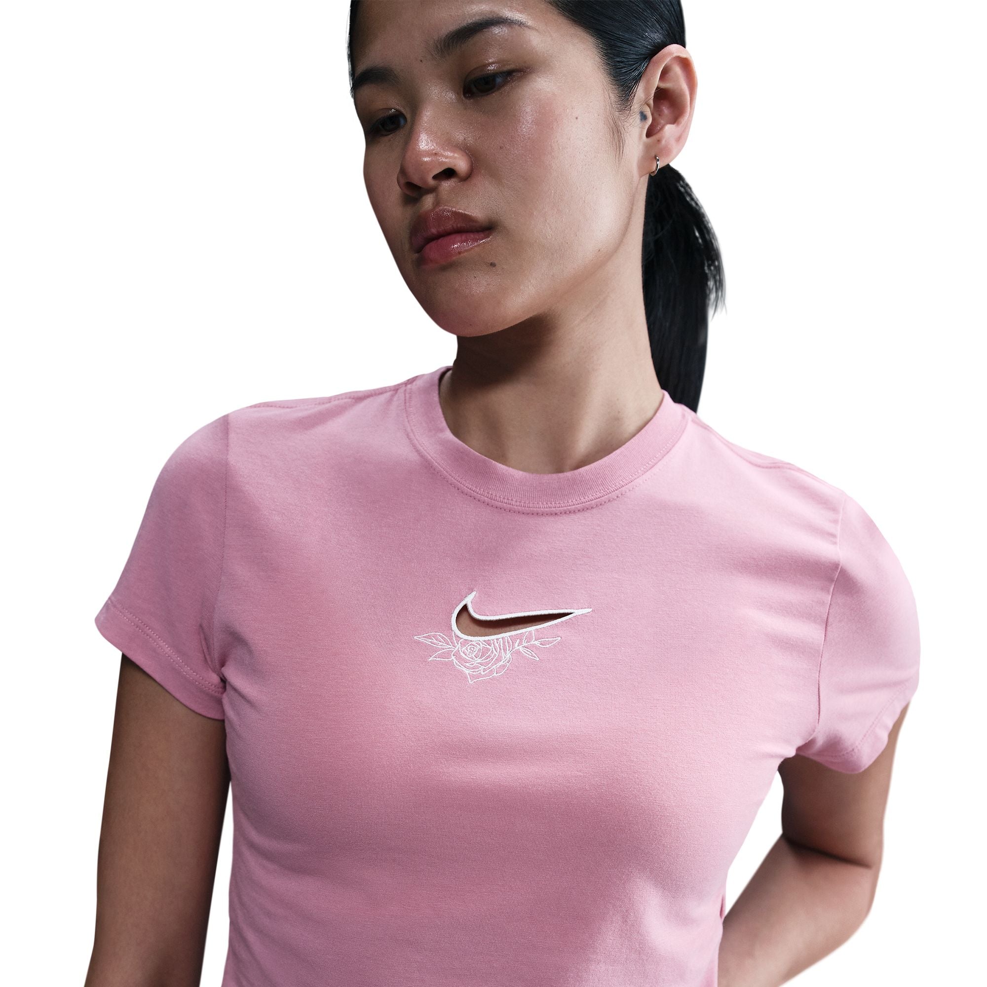 Nike - W Chill Knit Slim Cropped Tee ~ Pink